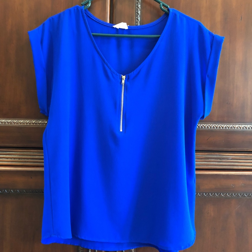 Royal blue blouse